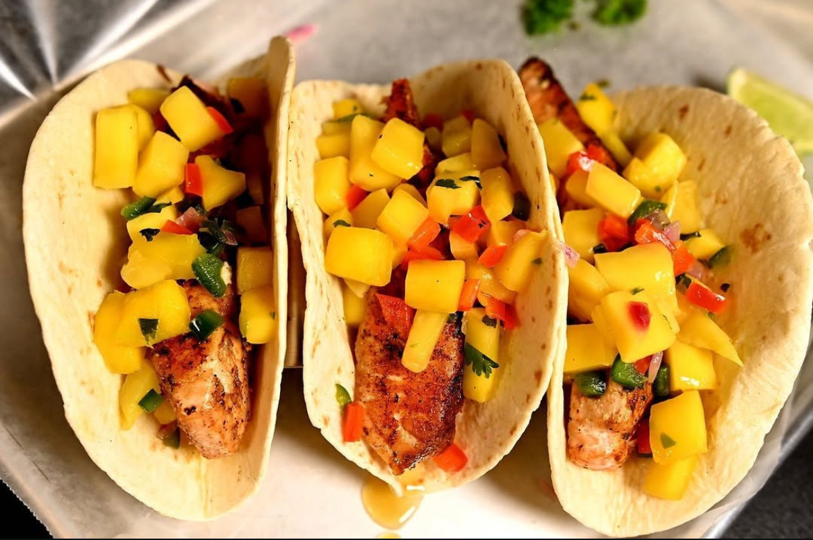 Blackened Fish Tacos with Mango Salsa